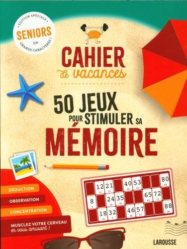 Immagine prodotto Cahier de vacances : 50 jeux pour stimuler sa mémoire (Francese, Collettività, 2024)