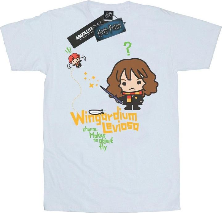 Actual product image Womens/Ladies Hermione Granger Wingardium Leviosa Junior Cotton Boyfriend T-Shirt (L)
