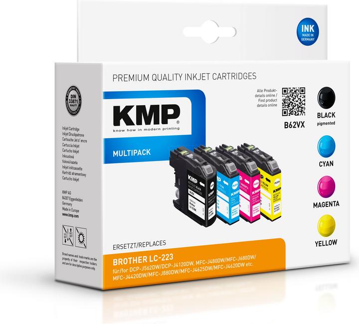 Image du produit KMP Tinte remplacé LC223VAL (M, CF, Y, C)