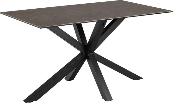 Actual product image AC Design Heaven Esstisch rostbraun Lemco raue Keramik