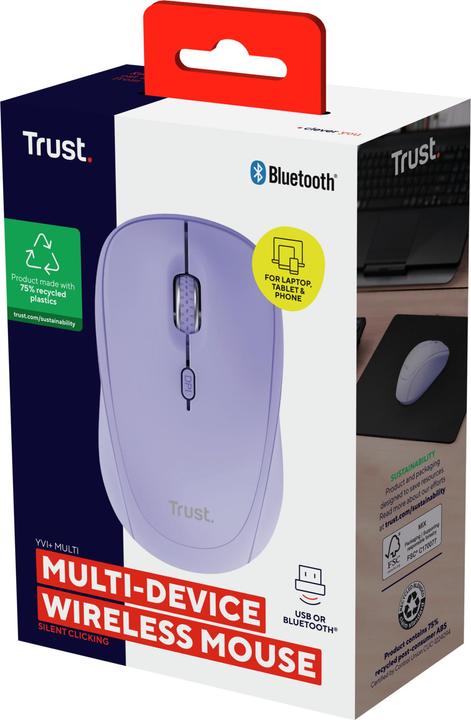 Actual product image Trust Yvi+ Multi-Device Wrls Mouse (Wireless)