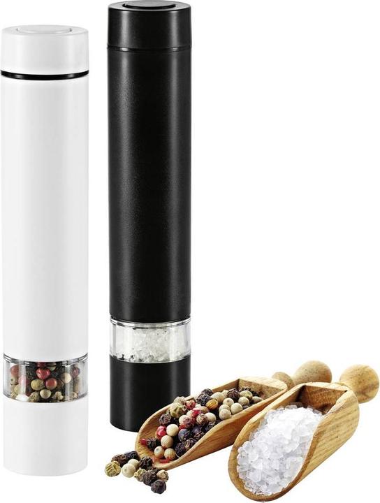 Produktbild Gourmetmaxx Salz-, Pfeffermühle Weiss, Schwarz 1 St. (Pfeffer, Salz)