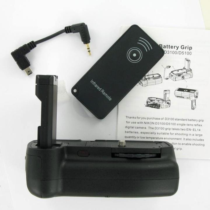 Immagine prodotto AccuCell Impugnatura per batteria Nikon D3100, D3200, funzionamento con 2 EN-EL14 (Maniglia della batteria)