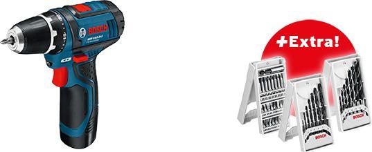 Snellader GAL 1215 CV, 24 bits + 1 bit houderset, 7-delige metaalboorset, Tas, 7-delige houtboorset, 2 Li-ion batterijen Ah 4.0