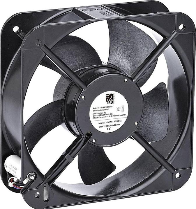 Actual product image Tru Components TC-NA20060-230B1 Axiallüfter 230 V/AC 890 m³/h (L x B x H) 200 x (200 mm)