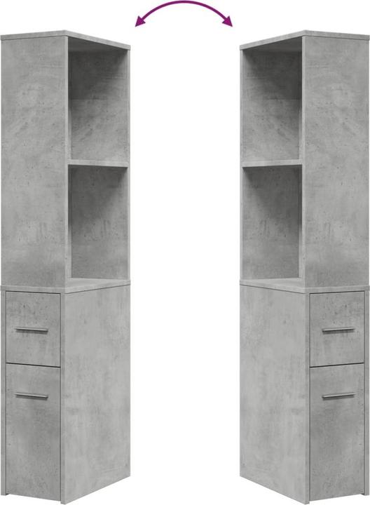 Immagine prodotto VidaXL Mobile bagno stretto con rotelle (22 x 41 x 135 cm)