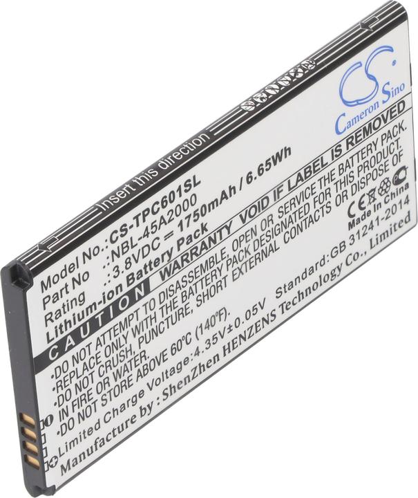 XCell Akku passend für TP-Link Neffos C5L Handy, Smartphone, Telefon wie NBL-45A2000 1750mAh 3.8V