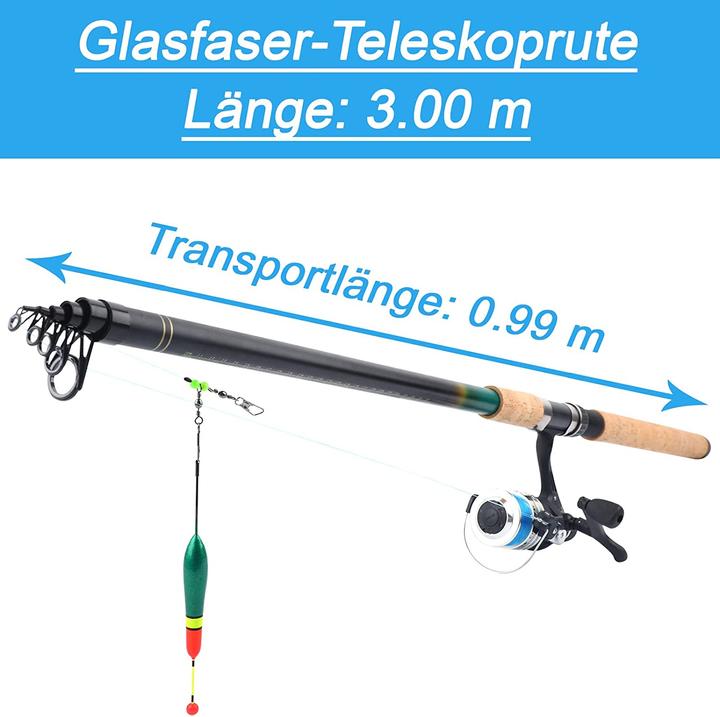 Produktbild Q-Tac Angelset Karpfen (Teleskoprute, Angelset, 300 cm)