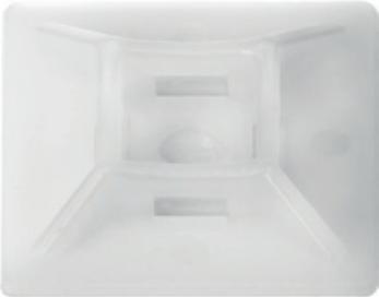 Image du produit Max Hauri Base de montage blanche 25 mm x 25 mm (Serre-câbles en plastique, 25 mm, 10 pcs)