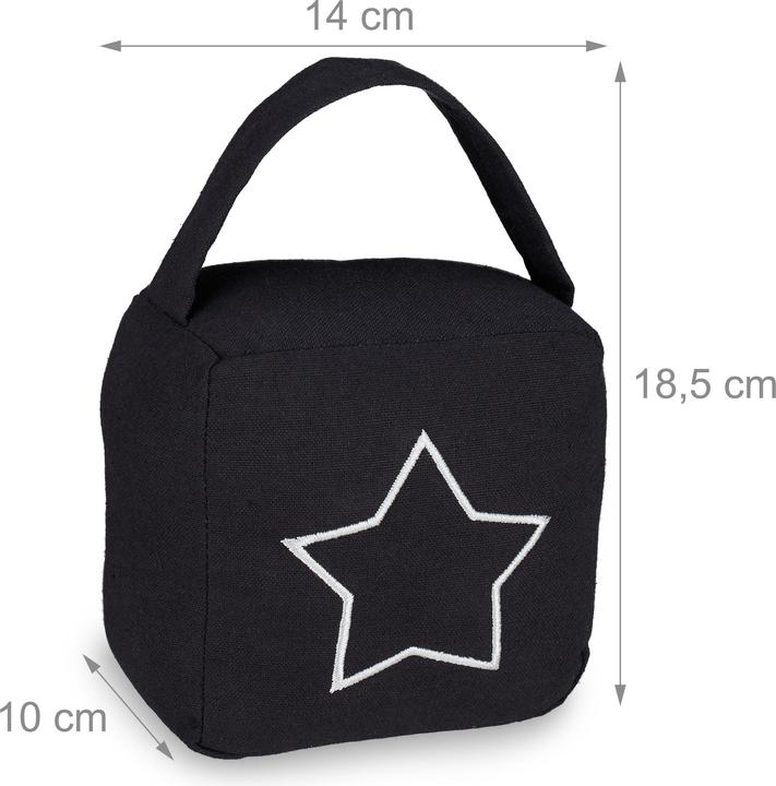 Actual product image Relaxdays Sandbag Doorstopper with Star (1 Piece, 14 x 10 x 18.5 cm)