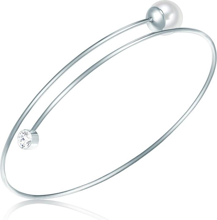 Produktbild Lulu & Jane Messing Glaskristall Muschelkernperle silber 16,0 - 22,0 cm - 33044 (22 cm, Messing)