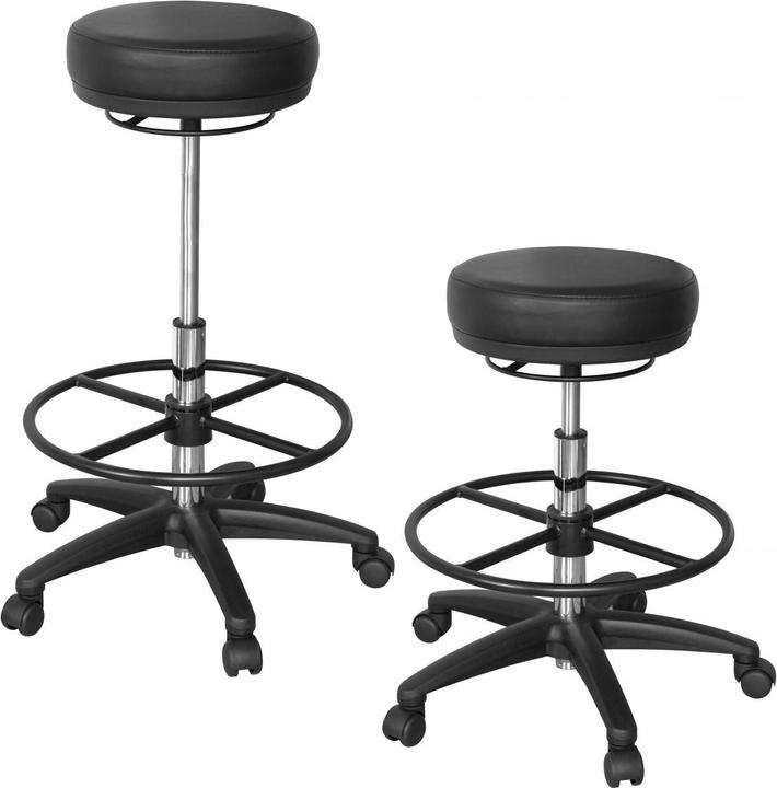 Produktbild FineBuy Arbeitshocker Stoff Schwarz