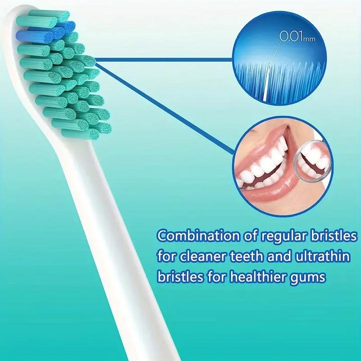 Image du produit ASMI Brosses à dents de rechange Sonic, tête de brosse à dents, 8 pièces (8 x)