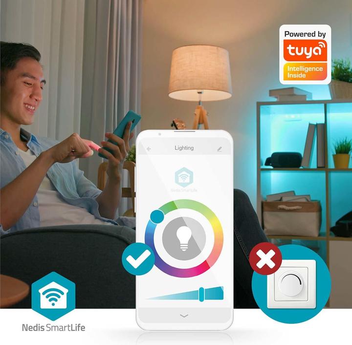 Image du produit Nedis SmartLife Plafonnier | Rond | 29 x 29 cm | Blanc chaud à blanc froid | Pleine couleur (RGB) | 1800 (1800 lm)