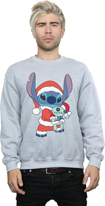 Actual product image Disney Mens Lilo And Stitch Stitch Christmas Sweatshirt (XL)