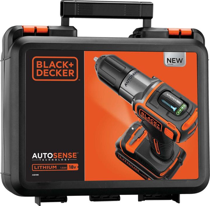 Produktbild Black & Decker 18V AkkuBohrschrauber Autosense (Akkubetrieb)