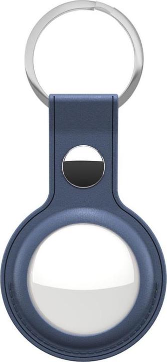 Actual product image Keybudz Leather Keyring for AirTag 2-pack (Colour: Cobalt Blue)