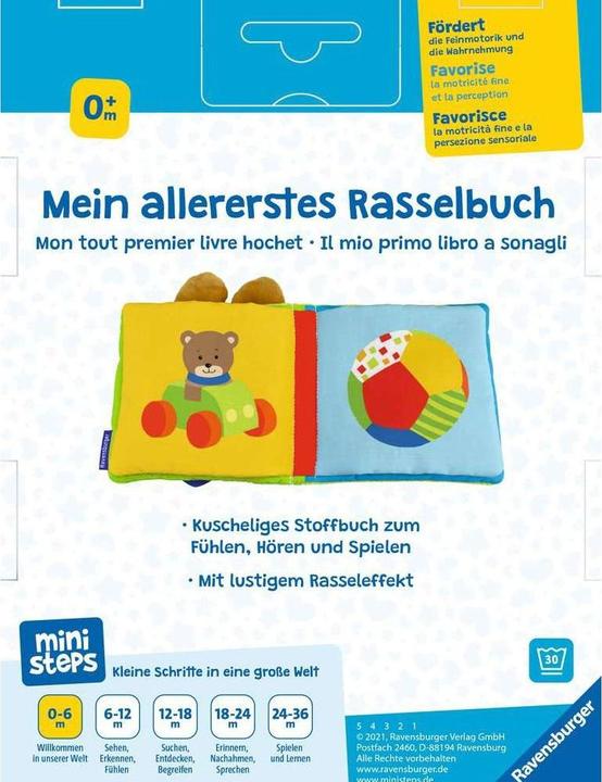 Produktbild Ministeps Mein allererstes Rasselbuch (Deutsch, Französisch, Italienisch)