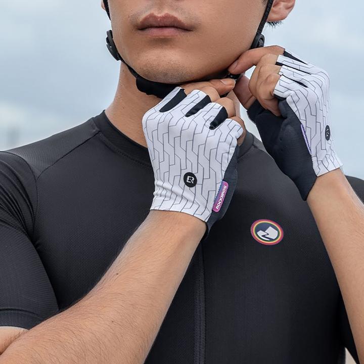 Produktbild Rockbros MTB cycling gloves size: M - white and black (M)