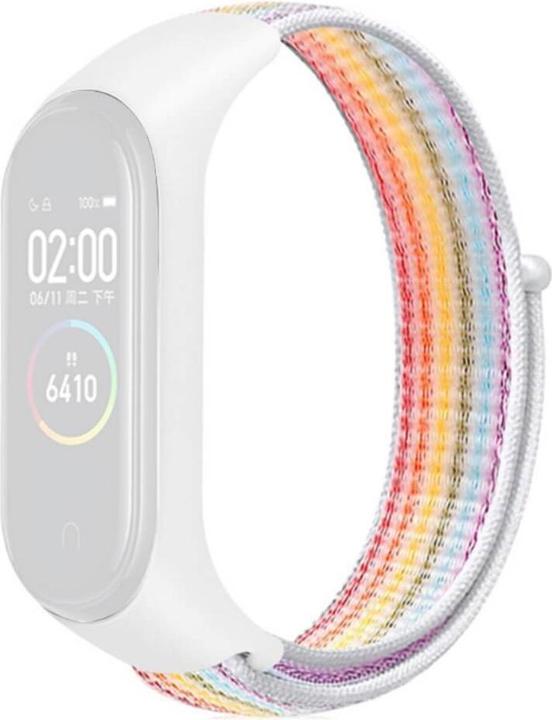 Immagine prodotto Cover-Discount Xiaomi Mi Band - Braccialetto in nylon con velcro arcobaleno (Nylon)