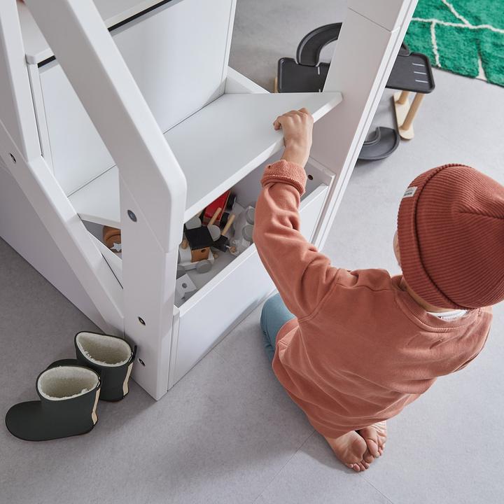 Image du produit Lifetime Kidsrooms Escalier avec rangement et garde-corps 152 Lit surélevé