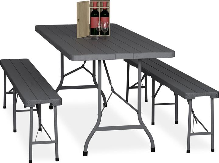 Produktbild Relaxdays 3-tlg. Bierzeltgarnitur (180 cm)