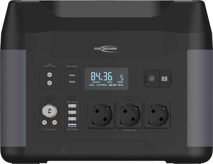 Produktbild Ansmann Powerstation-Set, Powerstation PS2200AC + Solarpanel 100 W