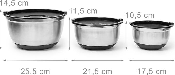 Produktbild Relaxdays Schüssel Set (25.50 cm, 7.30 l, 4 x)