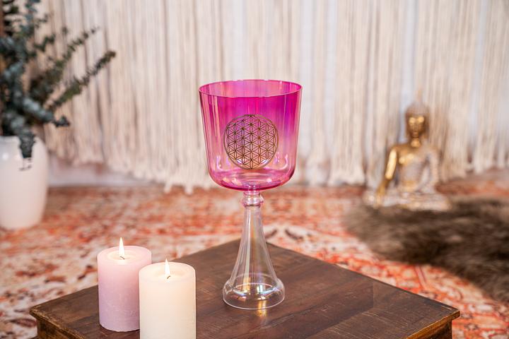 Actual product image Meinl 6" Crystal Chalice - Heart Chakra (Percussion)