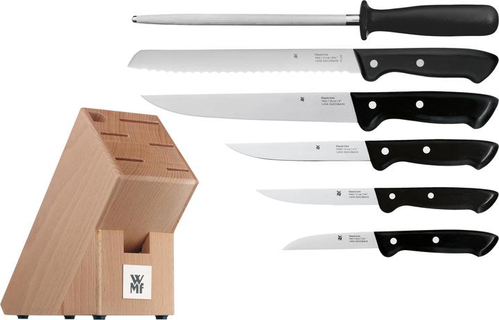 Produktbild WMF Messerset Messerblock mit 5 Messer 7tlg bestückt Classic Line Küchenmesser