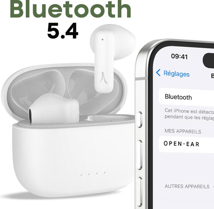 Actual product image Akashi Ecouteurs True Wireless Blancs (30 h, Wireless)