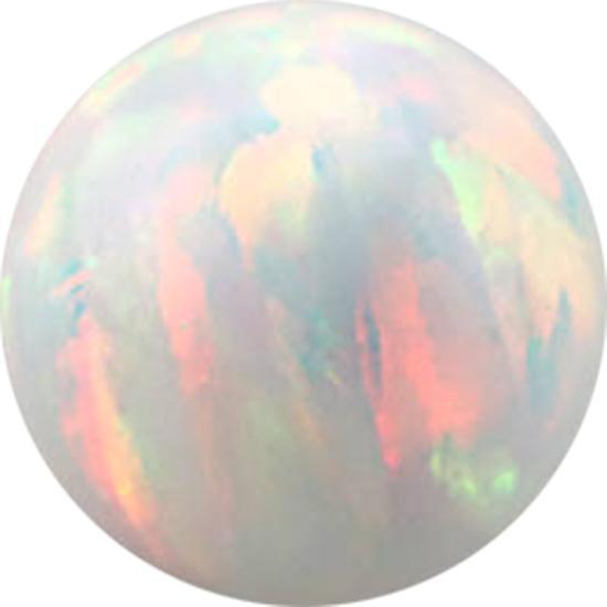 Produktbild Star Piercing Micro Kugel Opal weiss (ohne Messing, Chirurgenstahl 316L)
