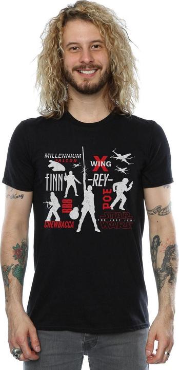 Immagine prodotto Star Wars The Last Jedi Rebellion Silhouettes Maglietta Uomo (3XL)