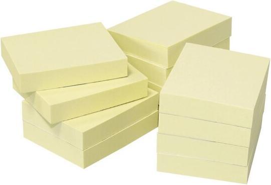 Papillons adhésifs recyclés Standard 5653-11BOX jaune 12 blocs (50 x 40 mm)