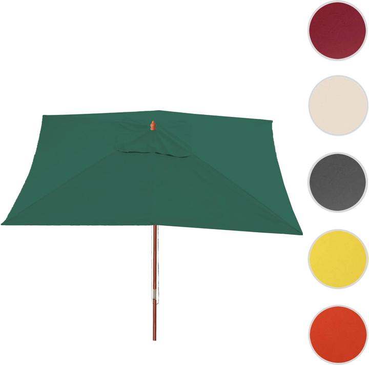 Image du produit Mendler Parasol Florida, 3x4m polyester/bois 6kg - vert (4 m)