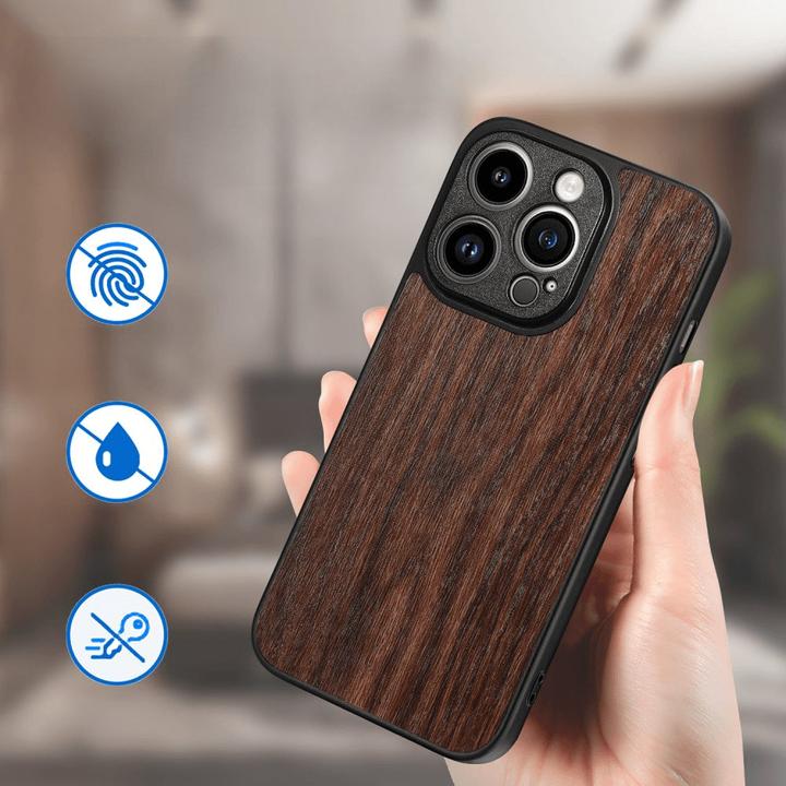 Immagine prodotto Cover-Discount iPhone 15 Pro Max - Cover posteriore con texture legno Wallnut (Apple iPhone 15 Pro Max)