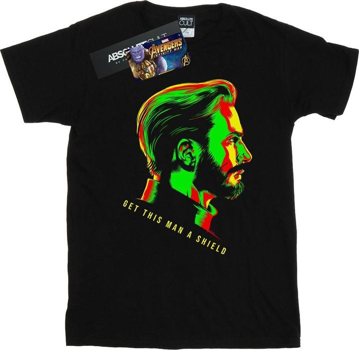 Produktbild Avengers Infinity War Get This Man A Shield TShirt (XL)