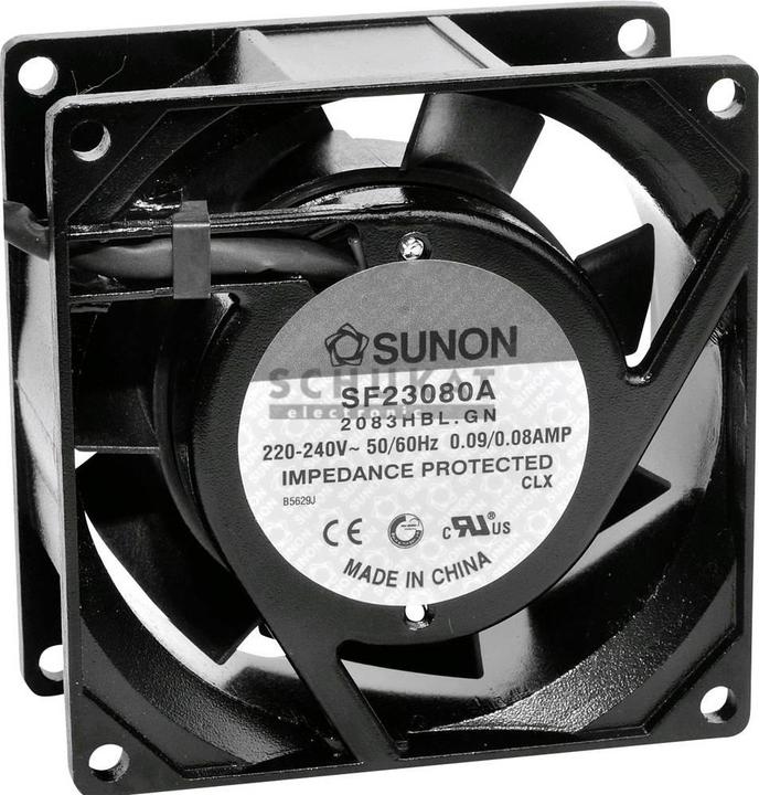 Produktbild Sunon SF23080A2083HSL Axiallüfter 230 V/AC 39.07 m³/h (L x B x H) 80 x 80 x 38 m (80 mm)
