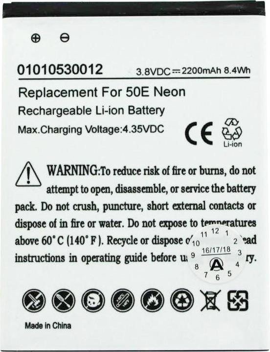 Actual product image AccuCell Battery Archos 50E Neon, AC50ENE