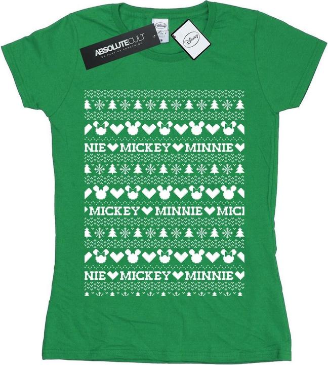 Immagine prodotto Disney Mickey And Minnie Christmas Fair Isle Maglietta Donna (S)