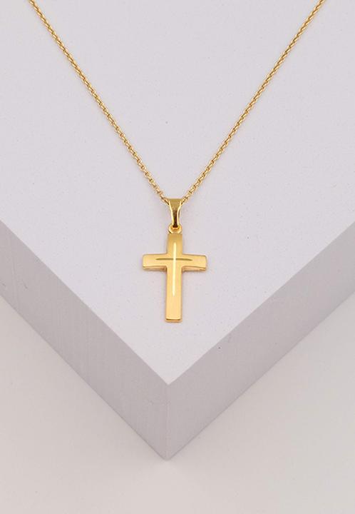 Produktbild Muau Pendant cross yellow gold 750, 25x12mm (750/18K Gelbgold)