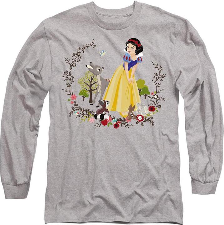 Actual product image Snow White Unisex Adult And Her Forest Friends T-Shirt (XXL)