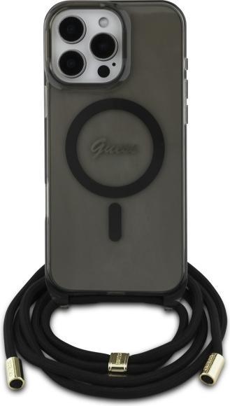 Image du produit Guess GUHMP16XHCTSGNSK iPhone 16 Pro Max 6.9" czarny/black hardcase Crossbody Cord Script MagSafe