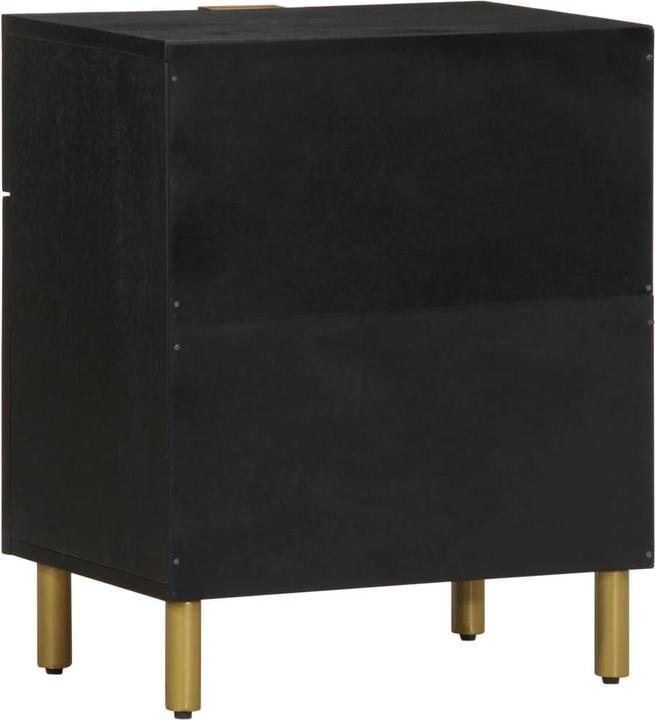 Produktbild VidaXL Nachttisch Nachtschrank Nachtkommode Nachtkonsole Schwarz Holzwerkstoff (50 x 33 x 60 cm)