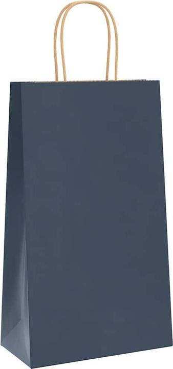 Actual product image VidaXL Kraft paper bags 250 pcs. with handle Blue 21x11x36 cm Paper bag (Gift bag, 250 x)
