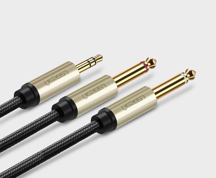 Image du produit Ugreen jack 3,5 mm - 2x jack 6,35 mm (1 m, Jack 3,5 mm (AUX), jack 6.3mm)