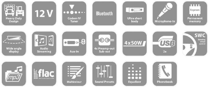 Produktbild Blaupunkt Autoradio DUBAI 424 Heavy Duty |24 V | FM | Bluetooth