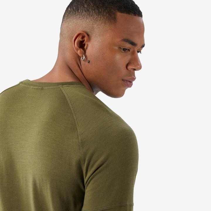 Image du produit Forclaz T-shirt manches longues en laine mérinos homme, Merino Resist vert (M)