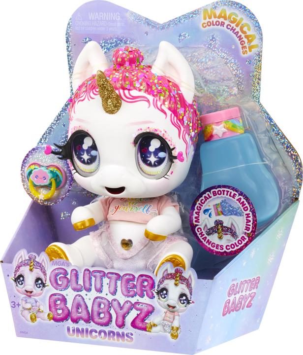 Immagine prodotto MGA Bambola unicorno Glitter Babyz - Arcobaleno bianco