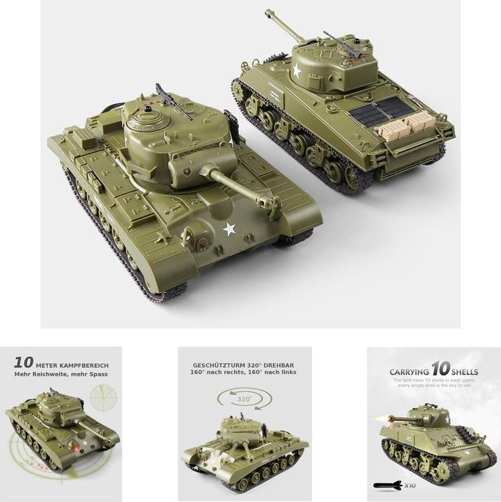 Actual product image Es-toys Heng Long RC Tank Battle Set of 2 1:30